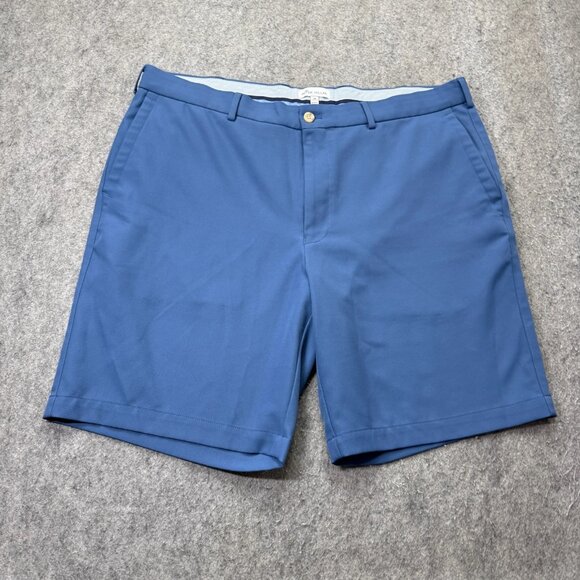 Peter Millar Salem Performance Golf Shorts Men 38 Blue 9" Classic Fit b08979 - Picture 1 of 16
